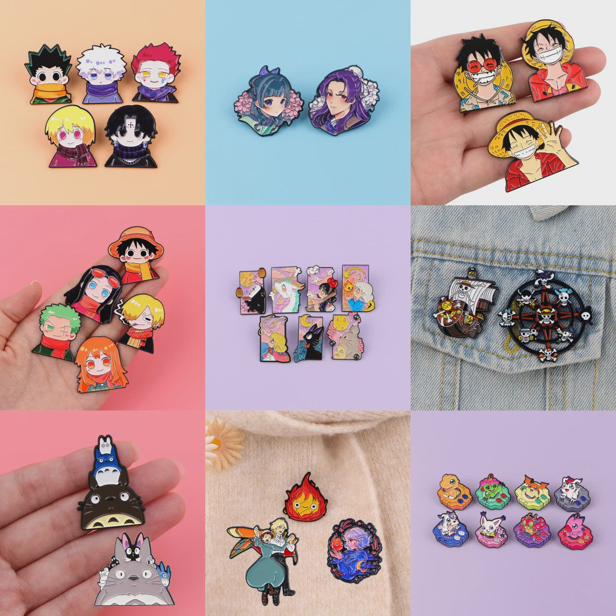 Anime & Manga Emaille Pins Set - Decoratieve Broches voor Rugzak, Kleding & Cadeau