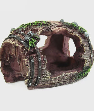 Resin Aquarium Ornaments Decorations Artificial Barrel Cave Landscaping Accessories For Fish Tank Aquarium Decoration Background