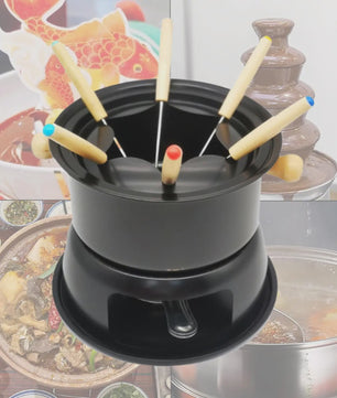 Afneembare Fondueset met 6 Vorken - Voor Chocolade, Kaas & Meer