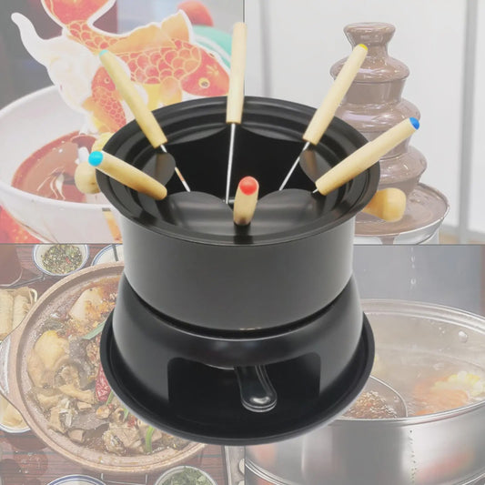 Afneembare Fondueset met 6 Vorken - Voor Chocolade, Kaas & Meer