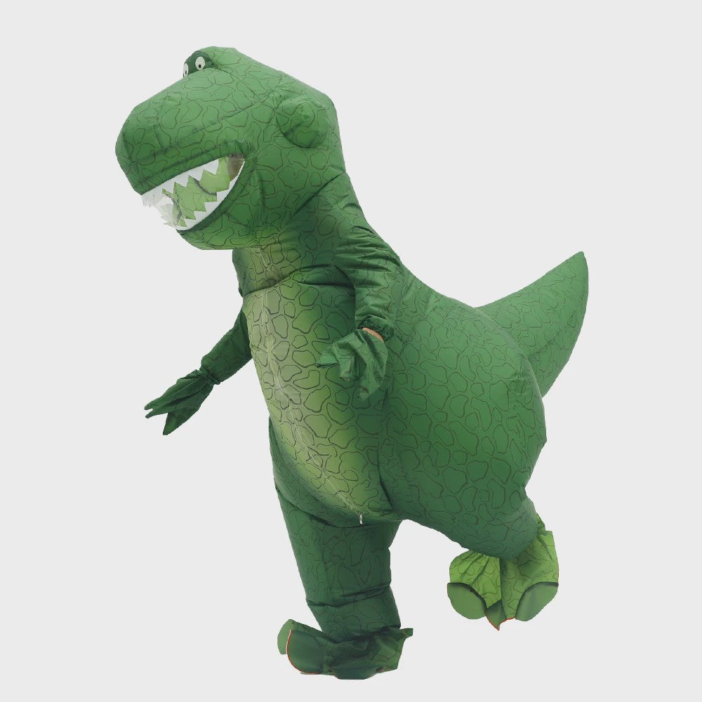 Opblaasbaar T-Rex Dino Kostuum voor Volwassenen - Mascot Feest Outfit