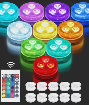 Waterdichte Onderwater LED Verlichting RGB met Afstandsbediening - Kleurveranderend, Batterijgevoed
