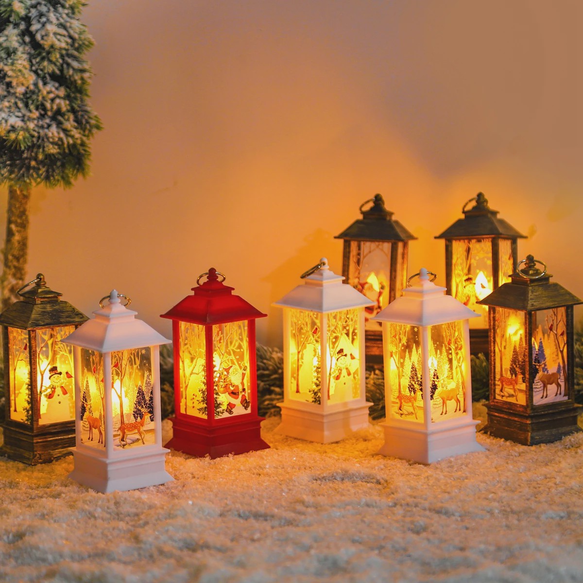 Kerst Lantaarn met LED Verlichting - Sfeervolle Decoratie voor Feestdagen