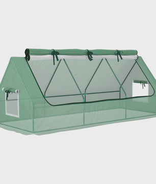 Outsunny Veranda Kas 240x90x90 cm met Groene Gaasramen