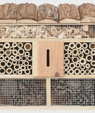 Insectenhotel 30x10x30 cm - Natuurlijk Houten Nestblok voor Bijen, Vlinders en Lieveheersbeestjes