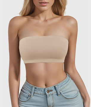 Naadloze Strapless Bandeau Top BH met Siliconen Anti-slip Strip - Comfortabele Lingerie voor Off-shoulder Outfits