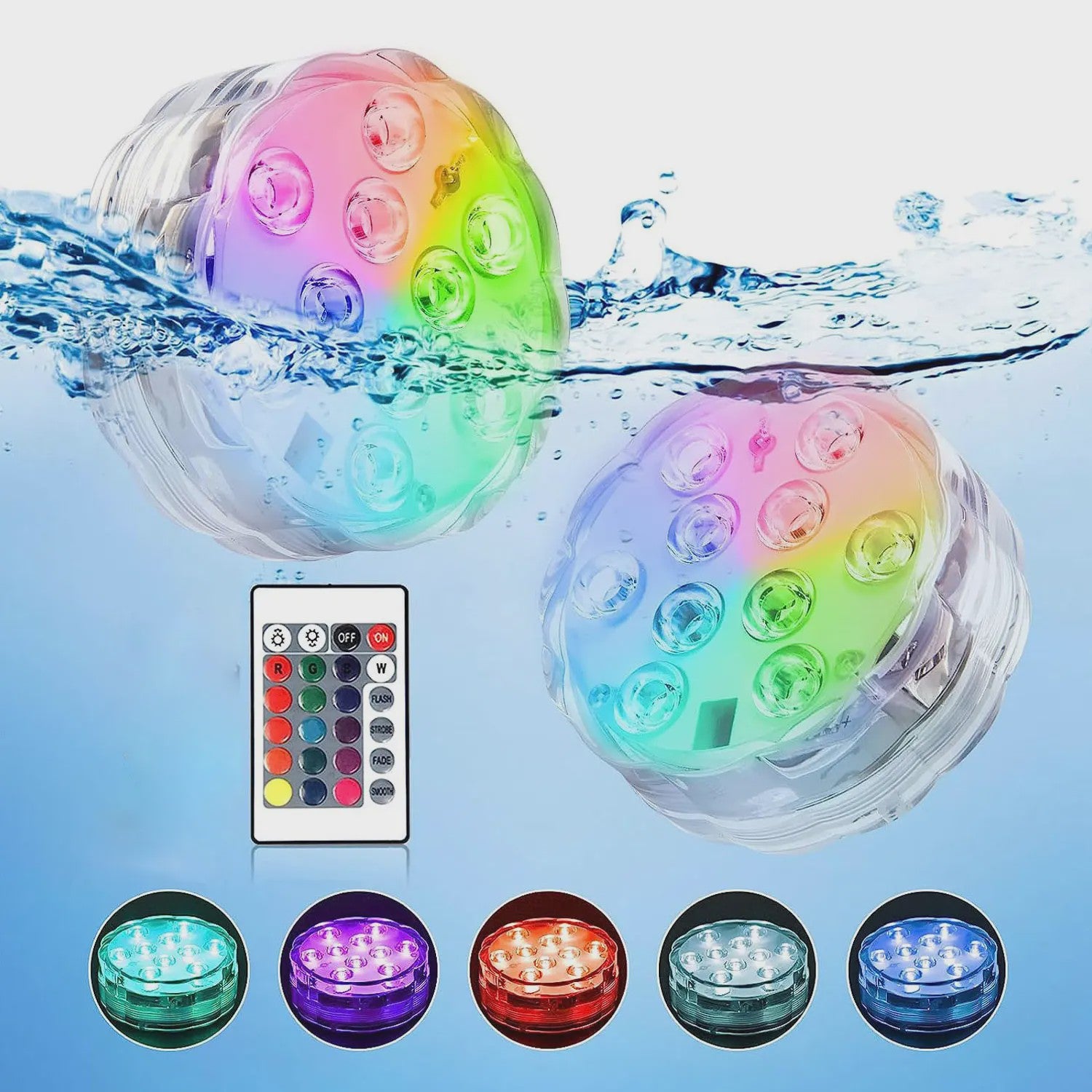 Waterdichte LED Verlichting met Afstandsbediening - Sfeer voor Onderwater & Decoratie