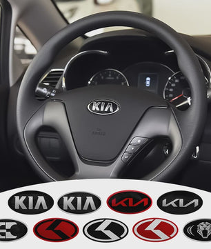 Stuurwiel Embleem Badge Sticker voor KIA Modellen (6.1x3.2cm)