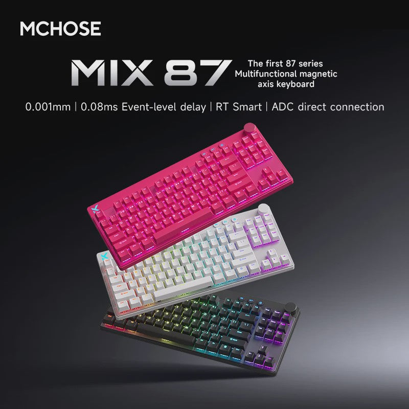 MCHOSE MIX87 Magnetische Switch Gaming Toetsenbord - 8K Polling, 0.08ms Latency, ARGB