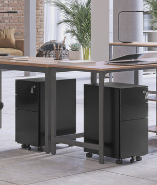 Mobiel Archiefkastje met 3 Lades - 45x30x60 cm - Voorgemonteerd