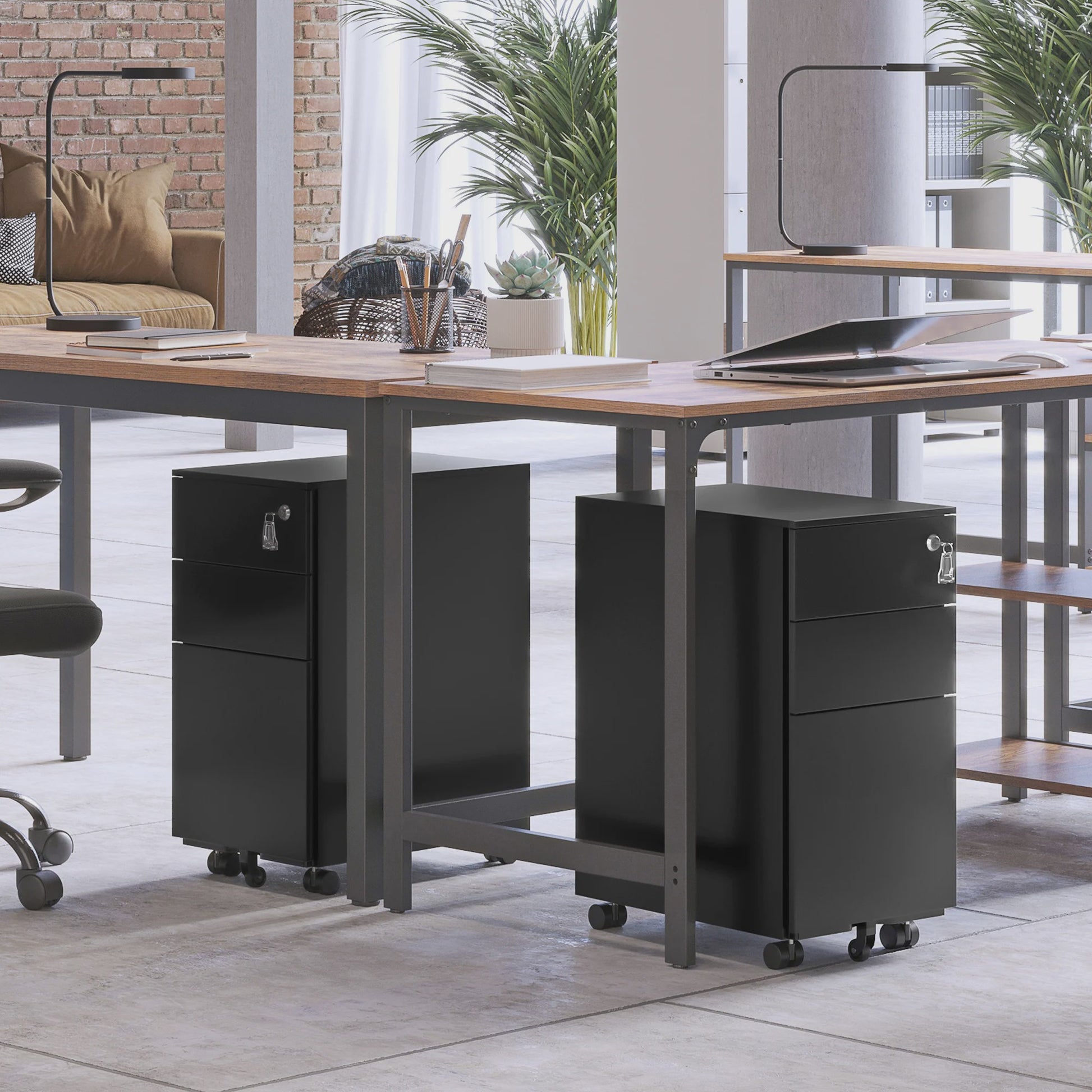 Mobiel Archiefkastje met 3 Lades - 45x30x60 cm - Voorgemonteerd