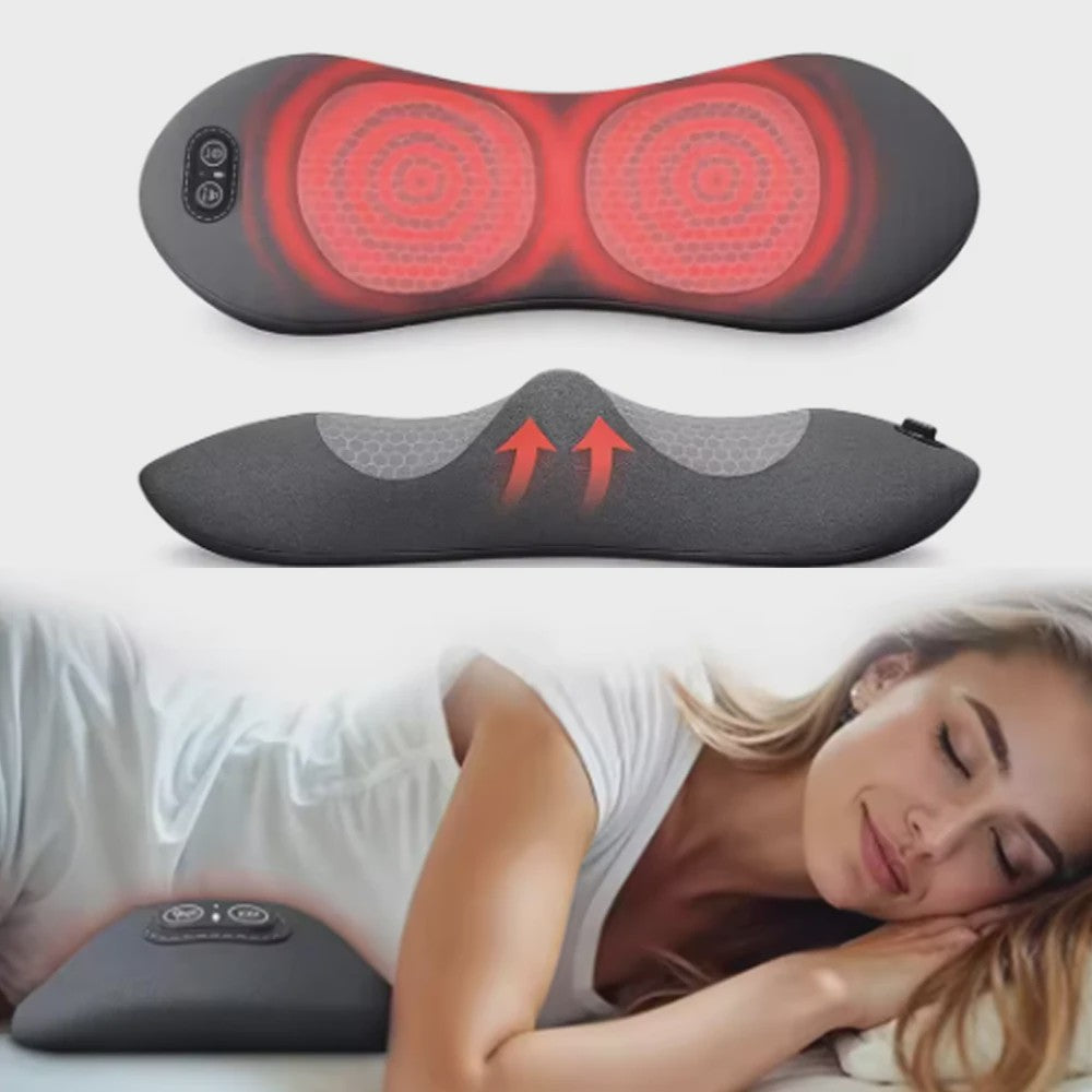 3-in-1 Rugmassager met Warmte & Vibratie voor Rugpijn Verlichting en Tractie