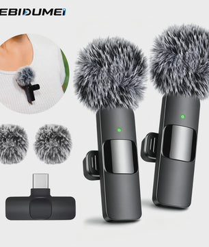 Draadloze Lavalier Microfoon Set - Draagbaar & Plug-and-Play voor iPhone/Android