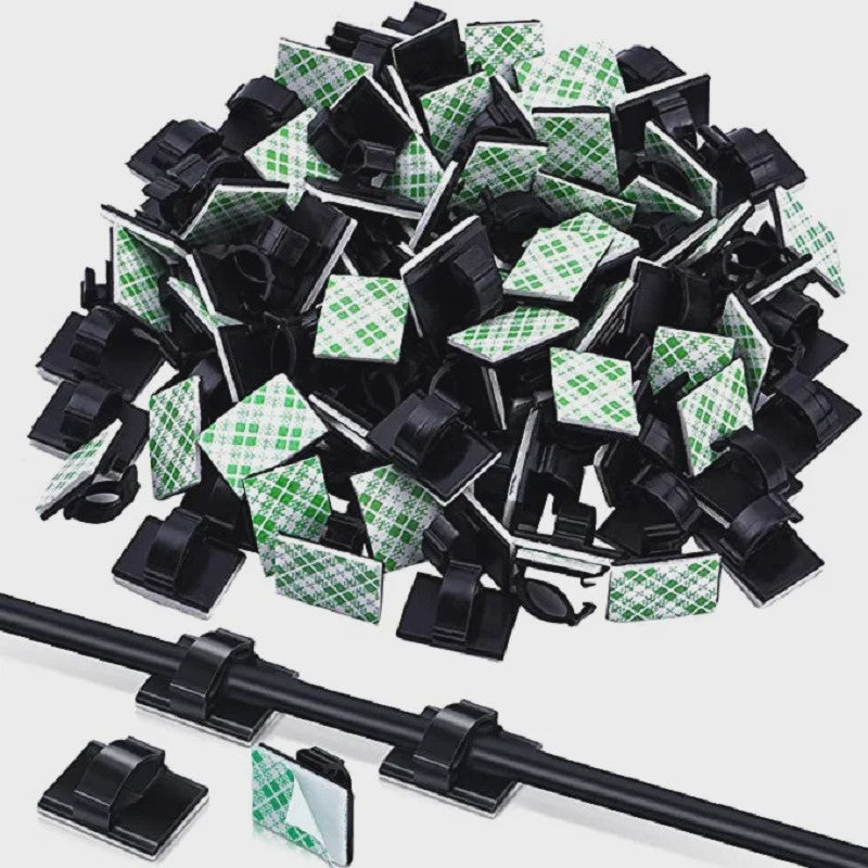 30x Kabel Organizer Clips - Draad Beheer voor Bureau, Auto & Thuis