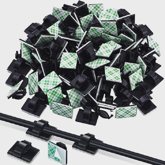 30x Kabel Organizer Clips - Draad Beheer voor Bureau, Auto & Thuis