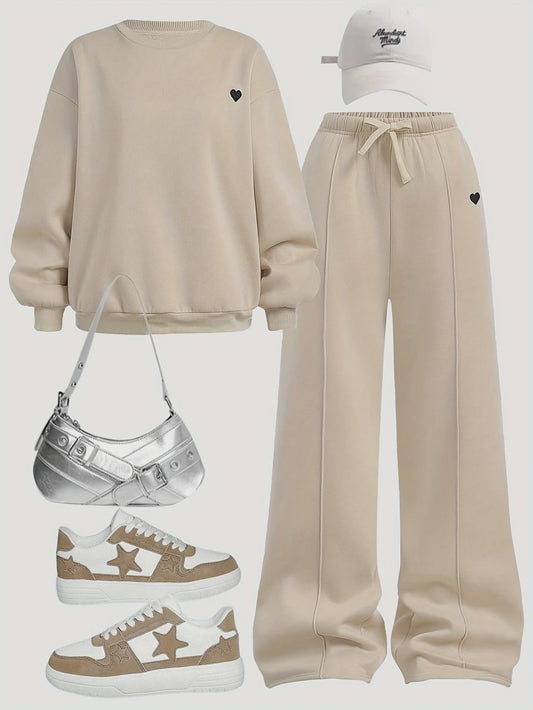 Set Meisjes Trui en Wijde Broek - Stijlvolle Herfst Outfit
