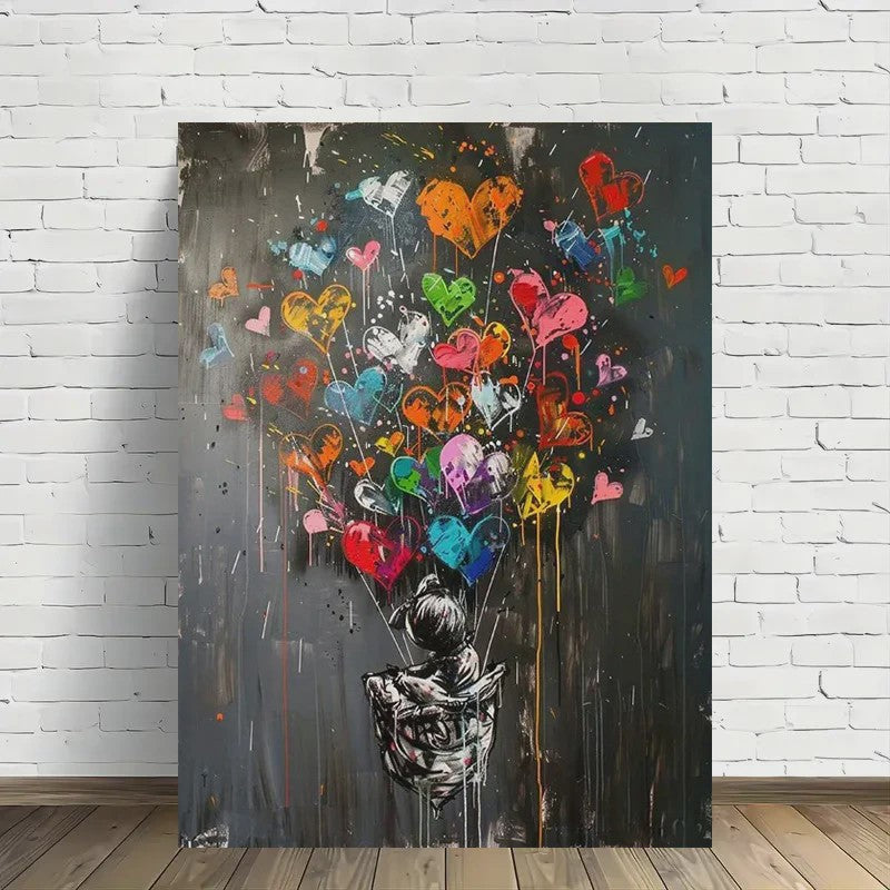 Moderne Urban Graffiti Canvas Art: Pop Art Poster voor Kantoor & Woonkamer