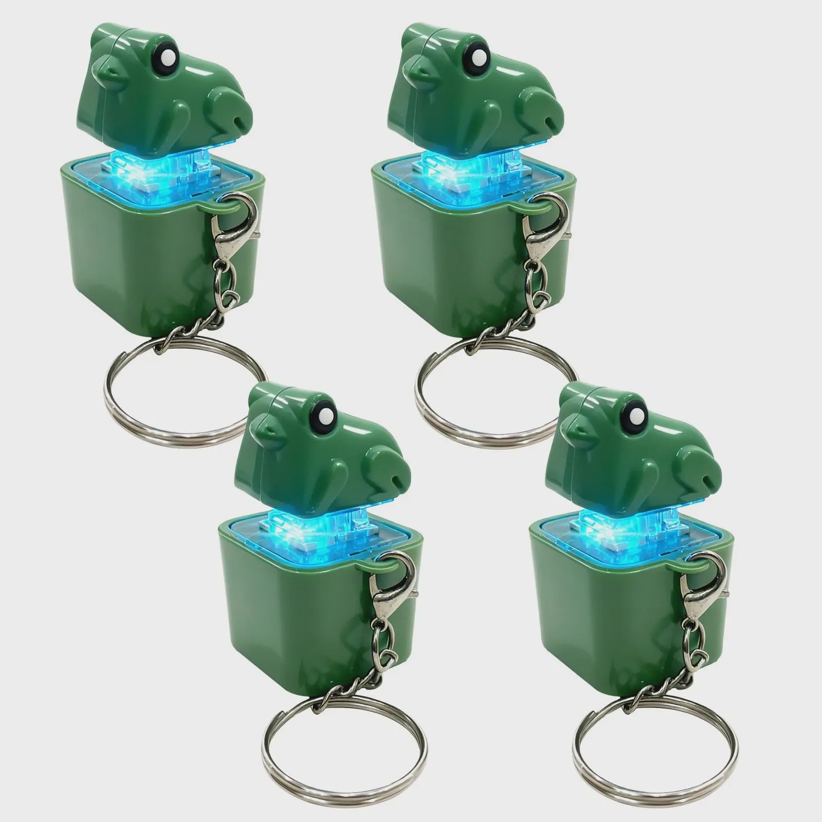 Grappige Kikker Sleutelhanger met Geluid & LED - Oplaadbare Fidget Toy