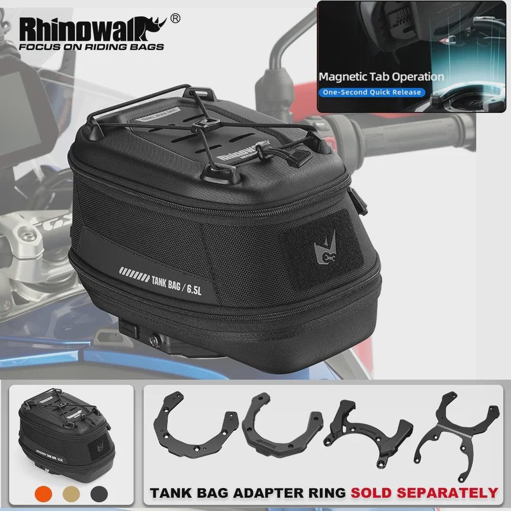 Rhinowalk Waterdichte Magnetische Motor Tanktas met Snelle Ontgrendeling - 6.5L