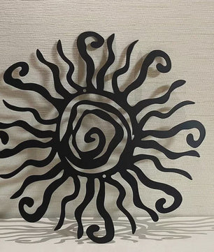 Wacky Zon Metalen Wanddecoratie - 28cm - Roestvrij - Binnen & Buiten