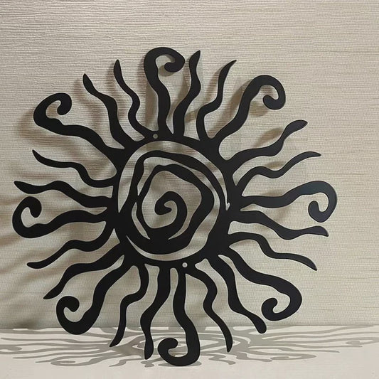 Wacky Zon Metalen Wanddecoratie - 28cm - Roestvrij - Binnen & Buiten