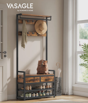 VASAGLE Kapstok met Schoenbank - Separable Design - Halmeubel