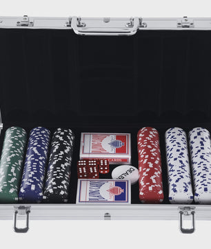 Complete Poker Set met 300 Chips, Kaarten en Aluminium Koffer