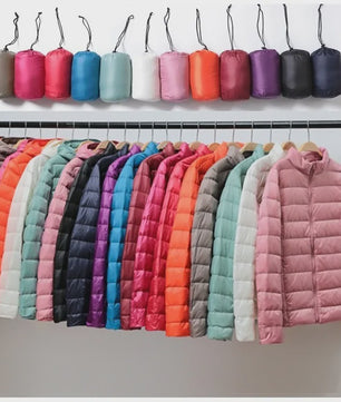 Dames Lichtgewicht Gekwalte Donsjas - Warme Puffer Winterjas & Windjack
