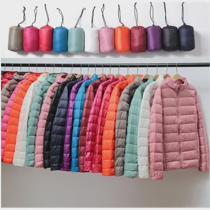 Dames Lichtgewicht Gekwalte Donsjas - Warme Puffer Winterjas & Windjack