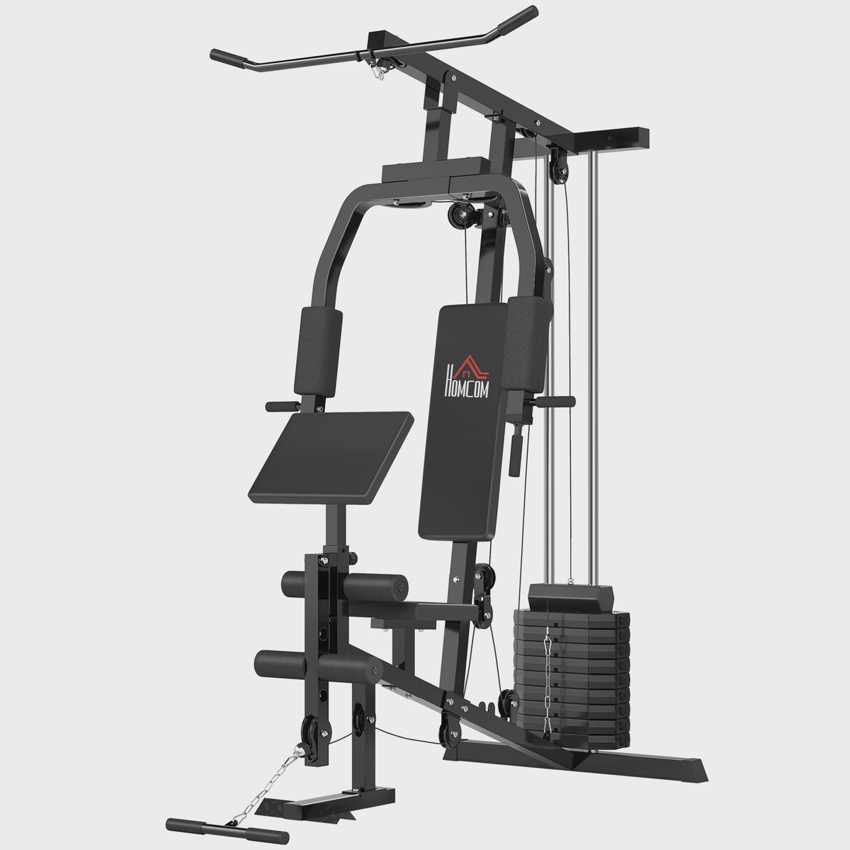 HOMCOM Krachtstation Fitness Station Multigym - Zwart