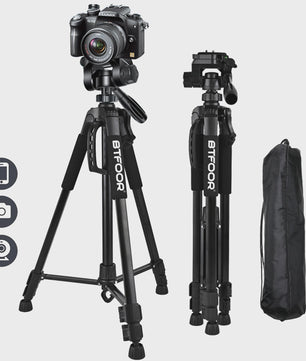 Professionele Aluminium Camera Statief 140cm - Verstelbaar & Draagbaar voor DSLR, Spiegelreflex en Smartphone