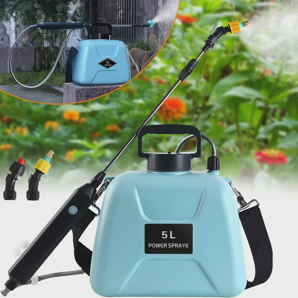 5L Tuinspuit met Telescoopsteel en 3 Verstelbare Sproeikoppen - Ideaal voor Binnen & Buiten