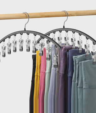 Ruimtebesparende Hanger voor Yogabroeken met 10 Clips - Organiseer je Leggings en Broeken