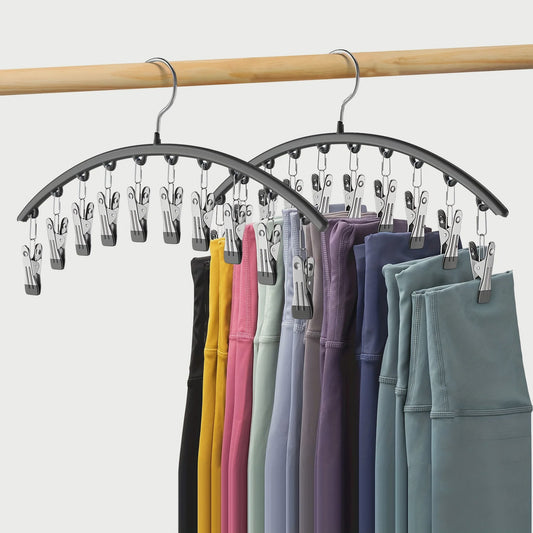 Ruimtebesparende Hanger voor Yogabroeken met 10 Clips - Organiseer je Leggings en Broeken