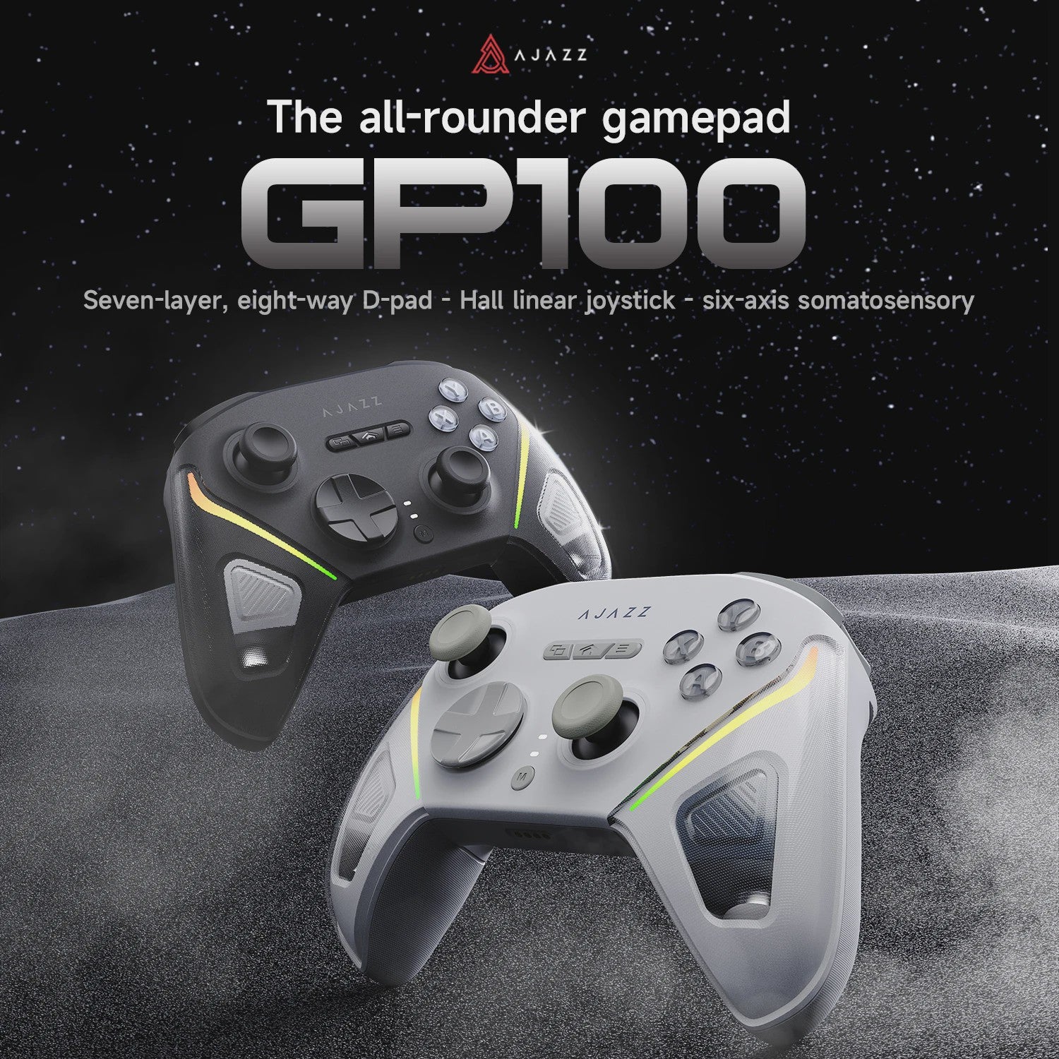 Ajazz GP100 Draadloze Game Controller - PC, PS3, Switch, iOS & Android