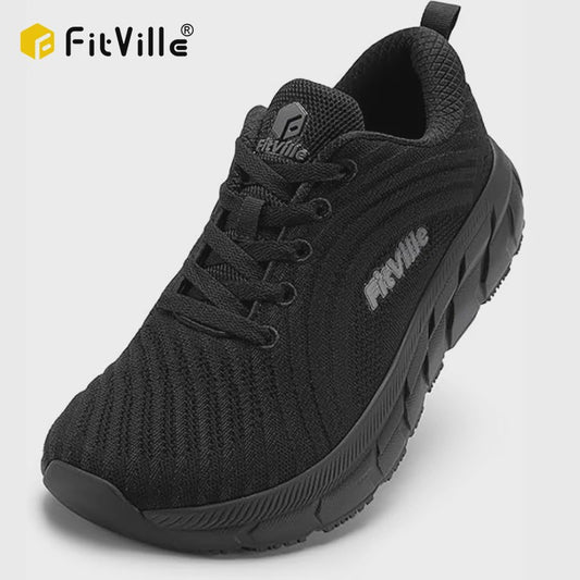 FitVille Extra Brede Hardloopschoenen voor Heren - Lichtgewicht, Ademend & Anti-slip