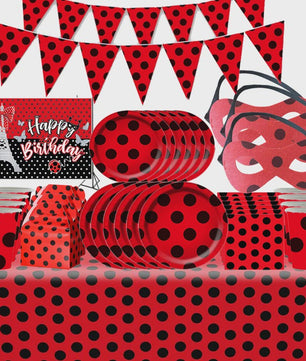 Feestdecoratie set lieveheersbeestje - Verjaardag & Babyborrel