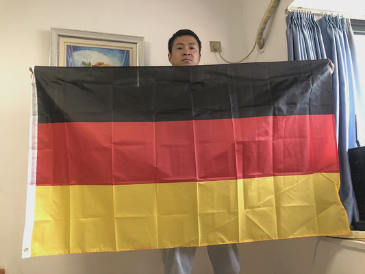 Duitse Vlag (60x90cm of 90x150cm) - Polyester - Zwart Rood Geel - Decoratie