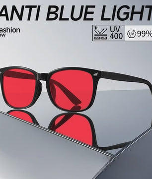 Unisex Anti Blauw Licht Bril met Rode/Oranje Lens - Oogvermoeidheid Verlichting