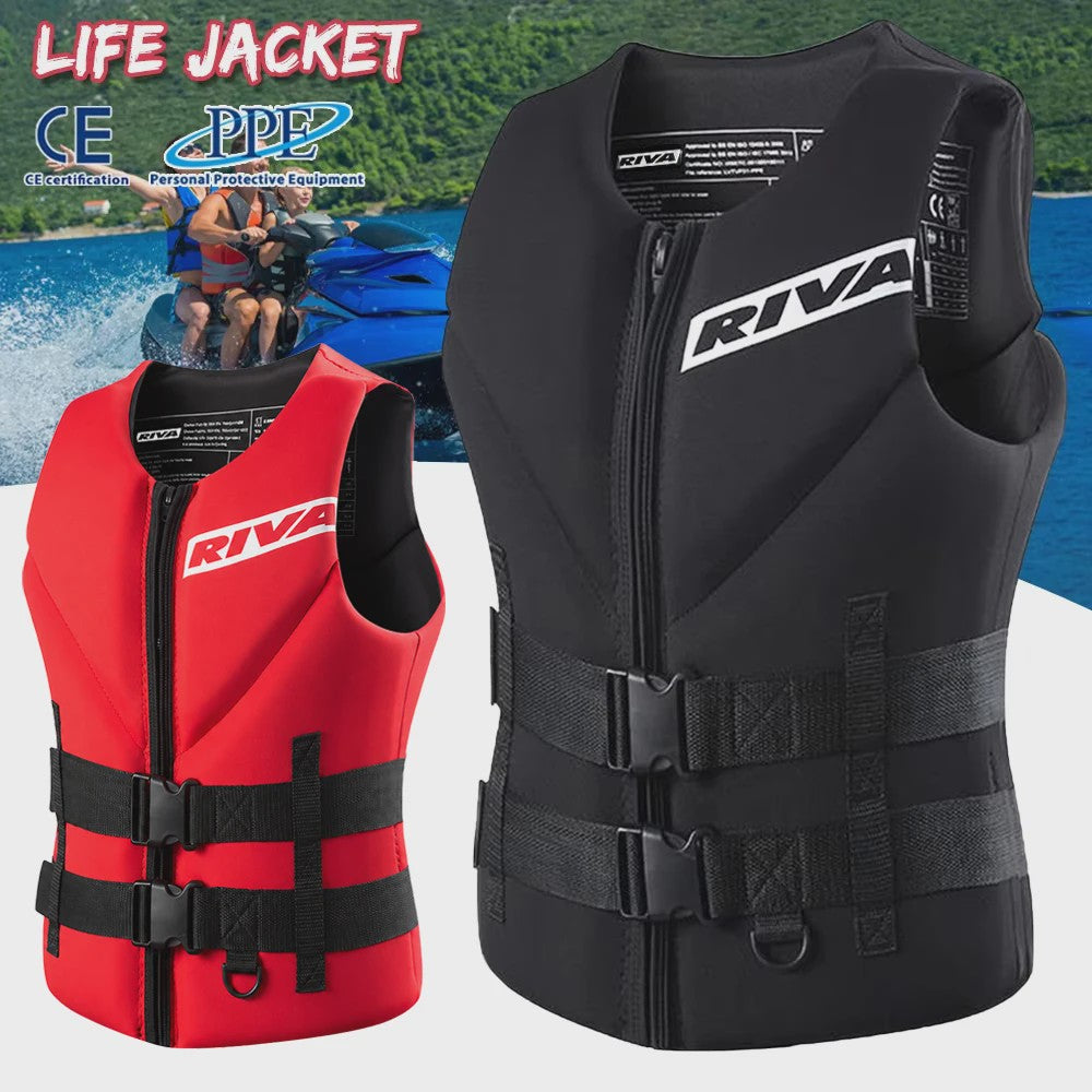 Veiligheidsvest Volwassenen - Neopreen Reddingsvest voor Watersport, Kajakken, Wakeboarden & Motorboten