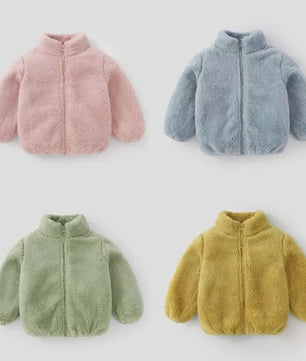 Zachte Pluche Kinderjas - Warm & Stijlvol voor Herfst/Winter