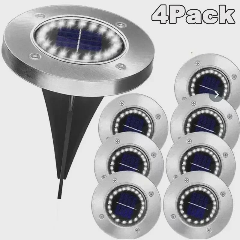 4x Solar Grondspots LED - Waterdichte Buitenverlichting voor Tuin, Terras & Oprit