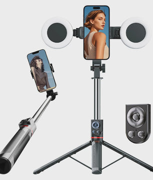 Selfie Statief met Ringlamp & Bluetooth Afstandsbediening - 180cm
