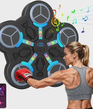 Interactieve Bluetooth Bokszak Muur Target met Muziek Sync & LED Teller - Home Gym Reactietrainer
