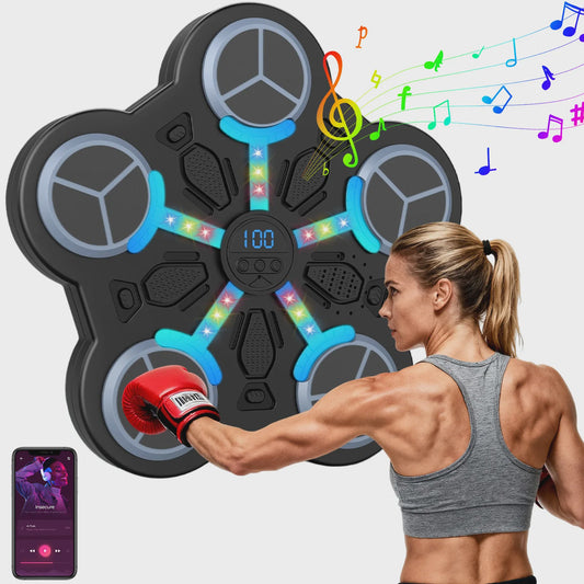 Interactieve Bluetooth Bokszak Muur Target met Muziek Sync & LED Teller - Home Gym Reactietrainer