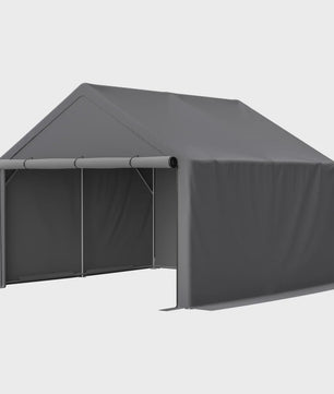Donkergrijze Fietsenstalling Tent - 305x296x233cm - Outdoor Opslag voor Fietsen & Tuin Gereedschap