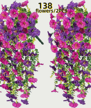 2x Kunstplant Ochtendgloren & Eucalyptus Hangdecoratie - UV-bestendig, Weerbestendig voor Buiten, Tuin, Huis & Bruiloften