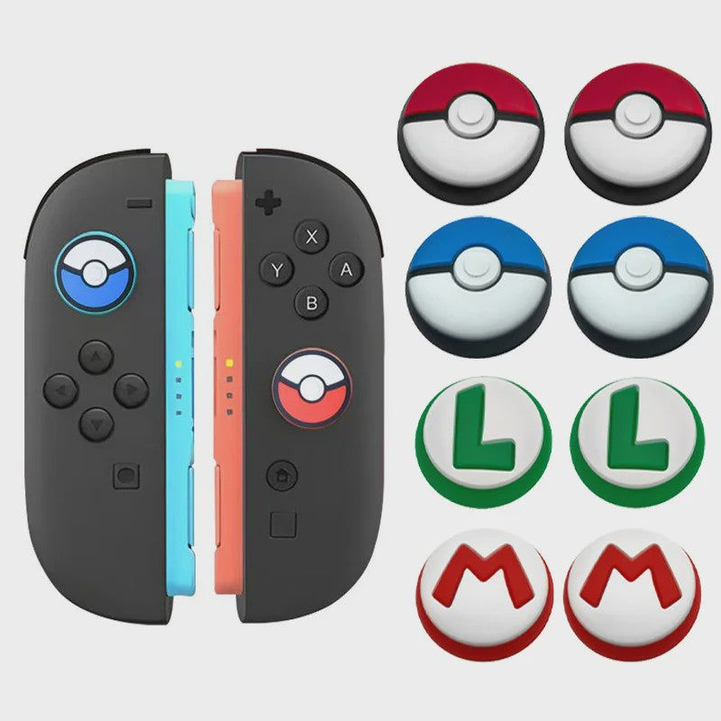 Schattige Joystick Grips voor Nintendo Switch: Mario, Pokémon & Luigi