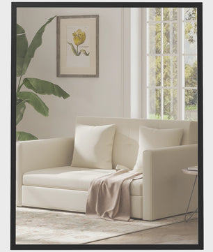 Rechthoekige Wandspiegel 70x90 cm met Zwart Frame – Stijlvol voor Woonkamer, Slaapkamer of Badkamer