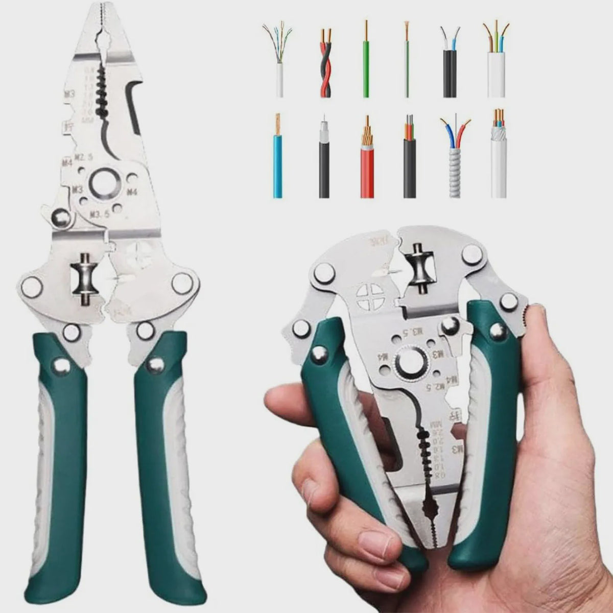 18-in-1 Multifunctionele Tang: Draadstripper, Krimper & Knipgereedschap